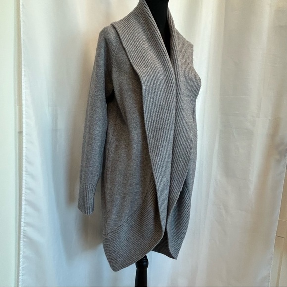 H by Halston gray open front cardigan sweater Sz L - Picture 3 of 11